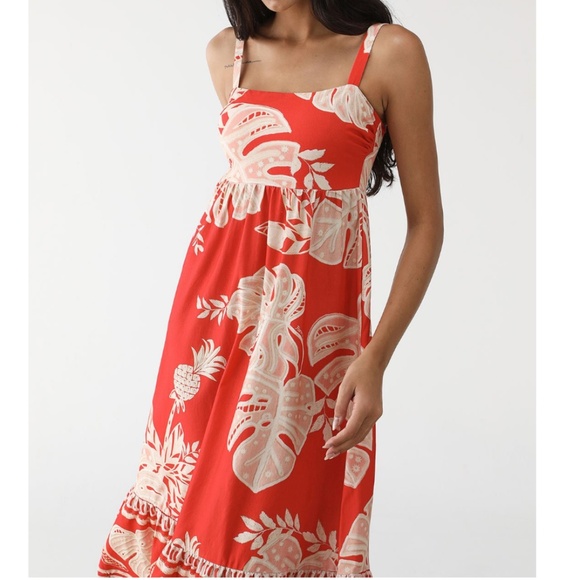 NWT | FARM Rio Tropical Foliage Print Midi | Sz L - Picture 4 of 6